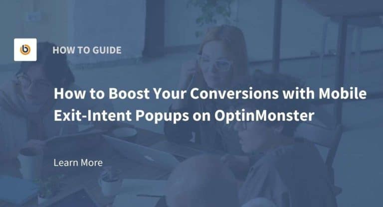 Mobile Exit Intent Popup