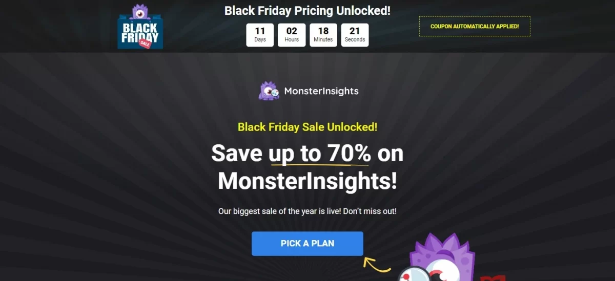 Black Friday Cyber Monday Deals MonsterInsights