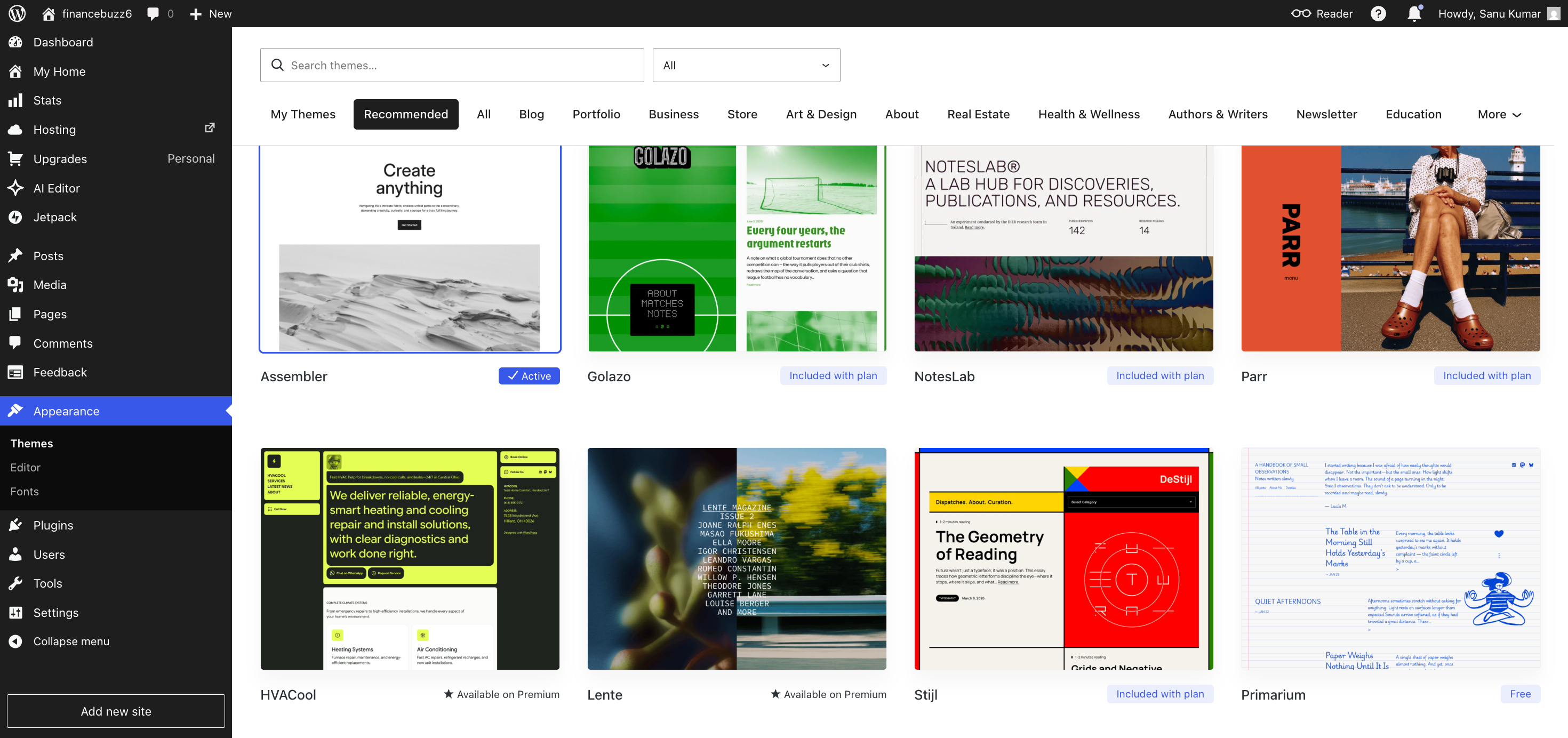 Built in Themes