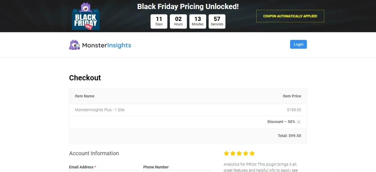 Checkout MonsterInsights