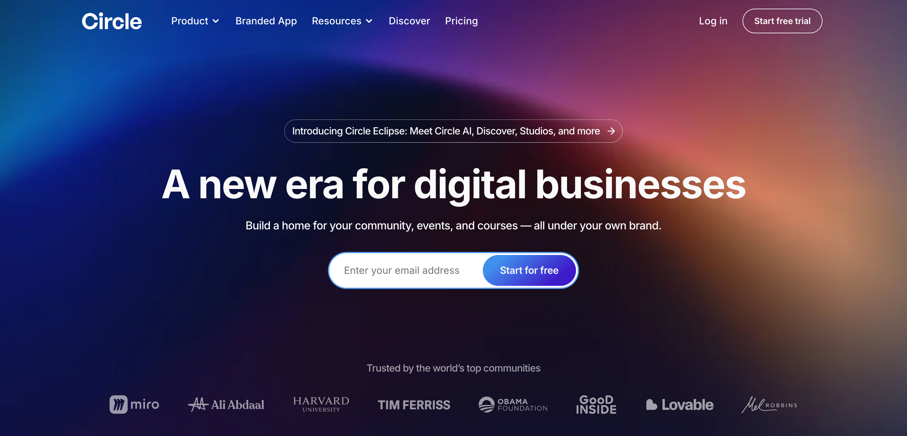 Circle New Homepage Circle New Homepage