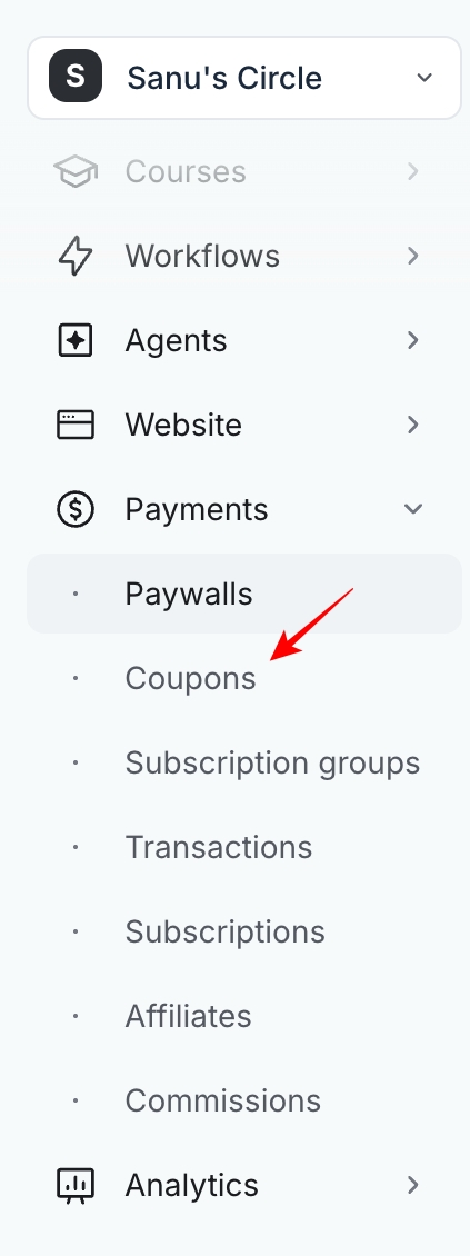 Create Coupons in Circle Create Coupons in Circle
