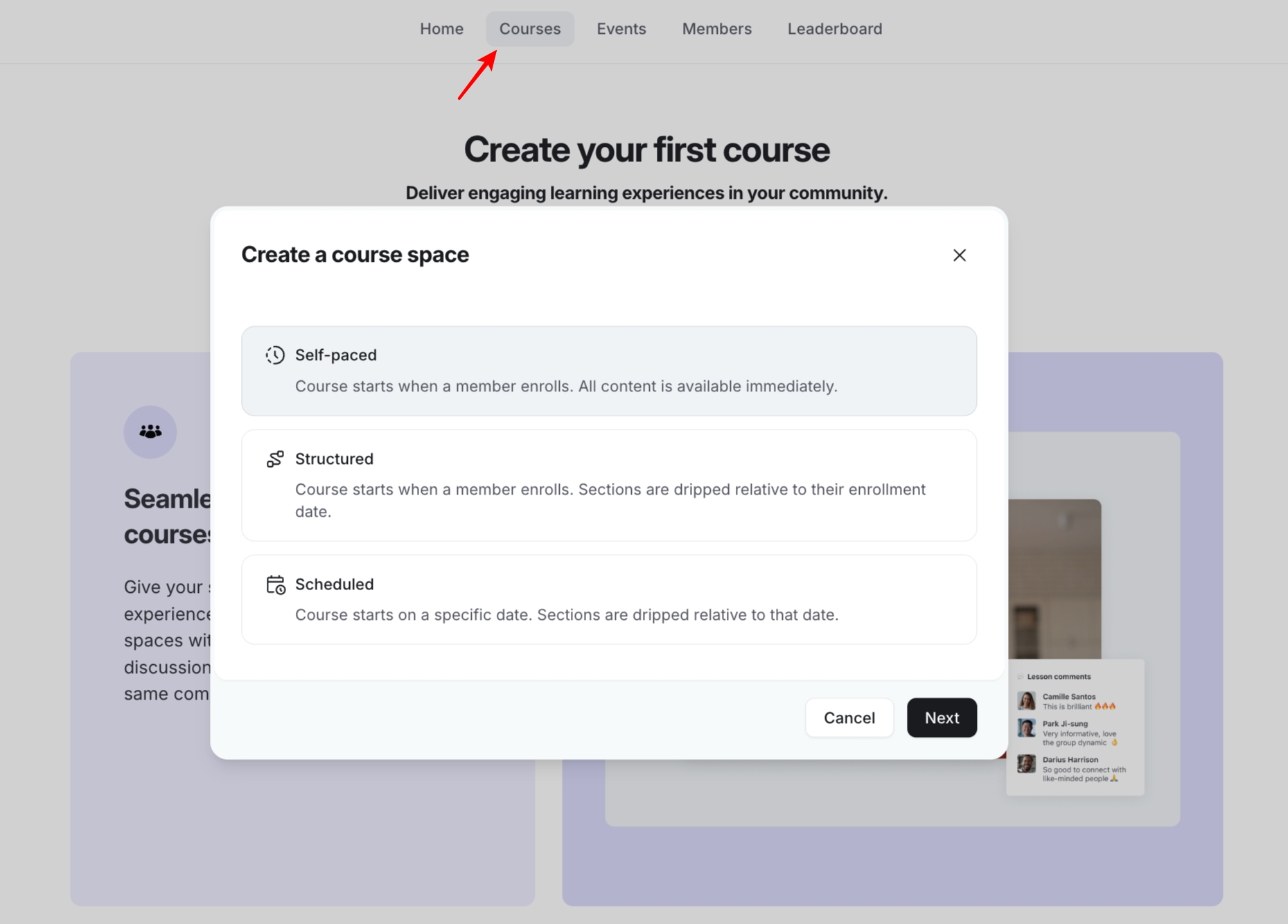 Create a Course Space Create a Course Space