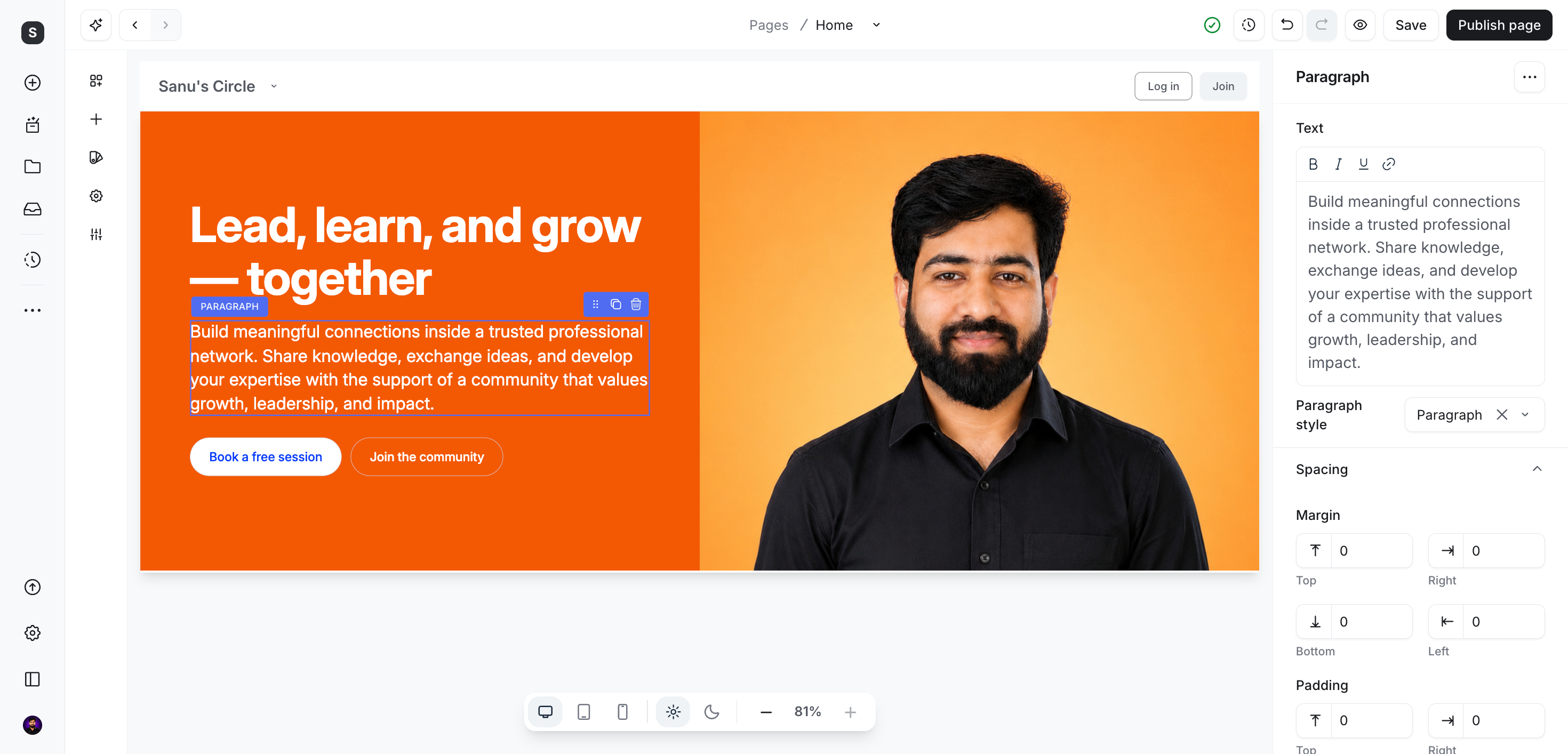 Customize Your Page in Circle Customize Your Page in Circle
