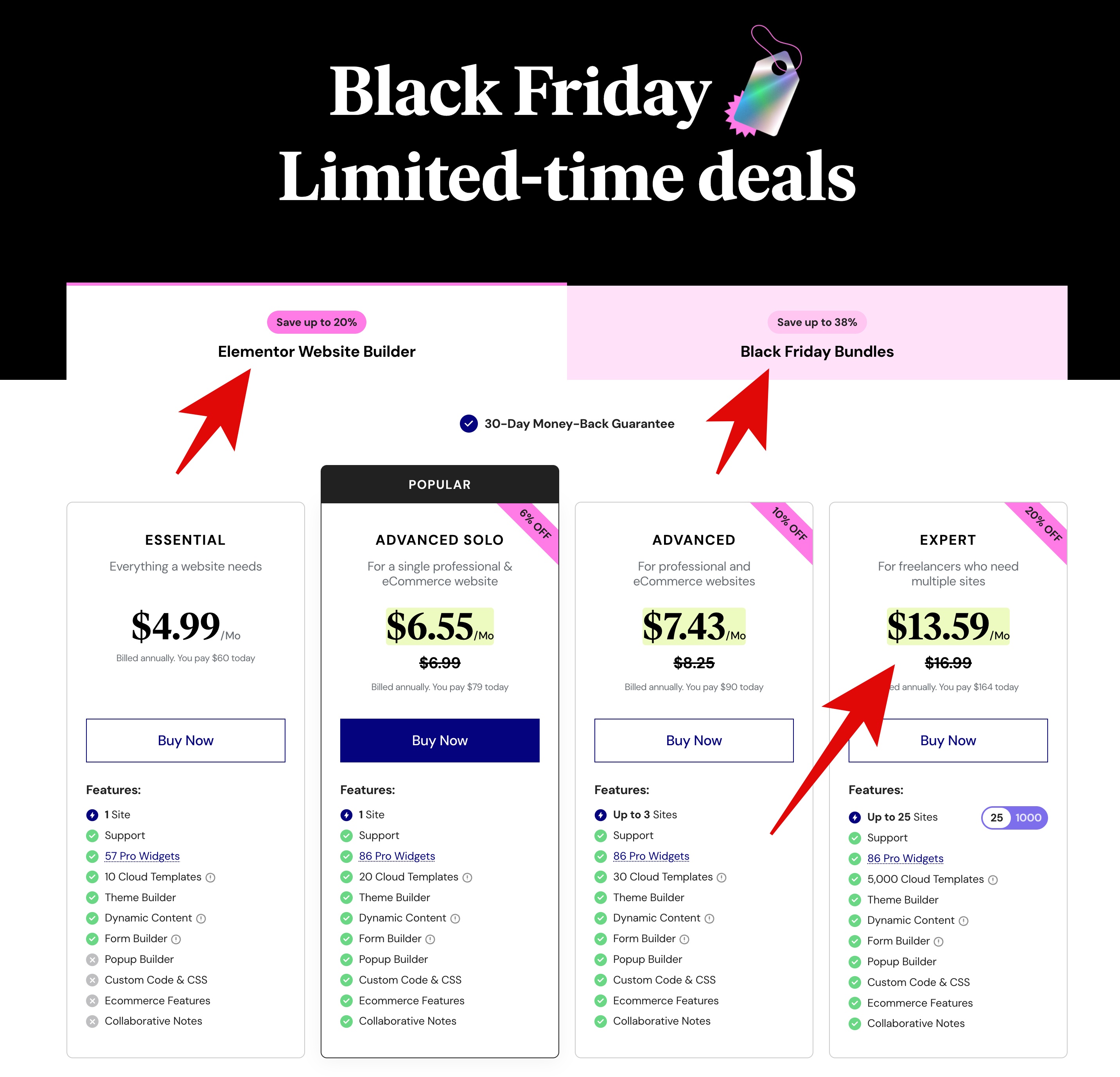 Elementor Pro Plans BFCM Banner Elementor Pro Plans BFCM Banner