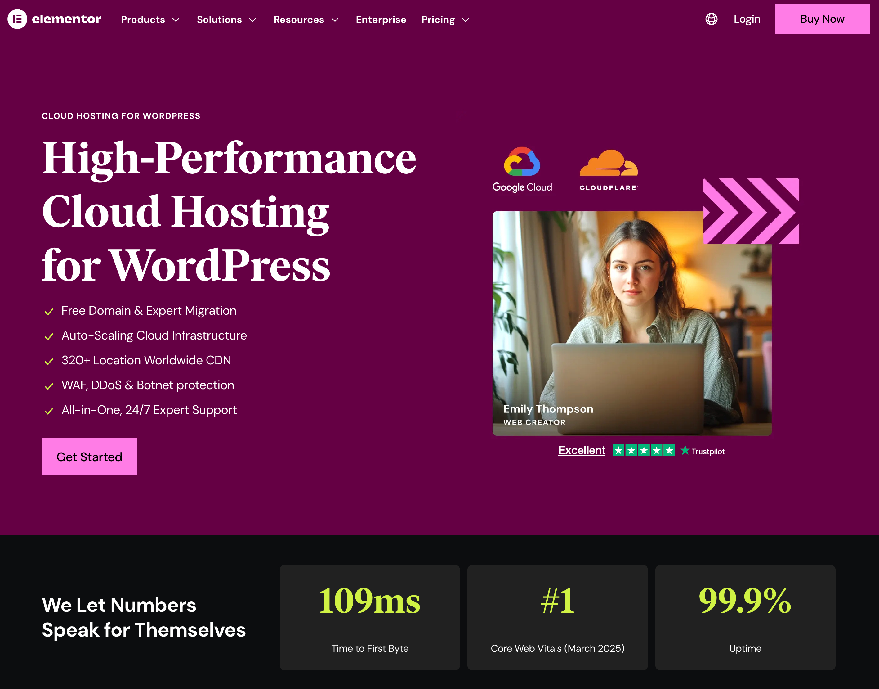 Elementor WordPress Hosting Page Elementor WordPress Hosting Page