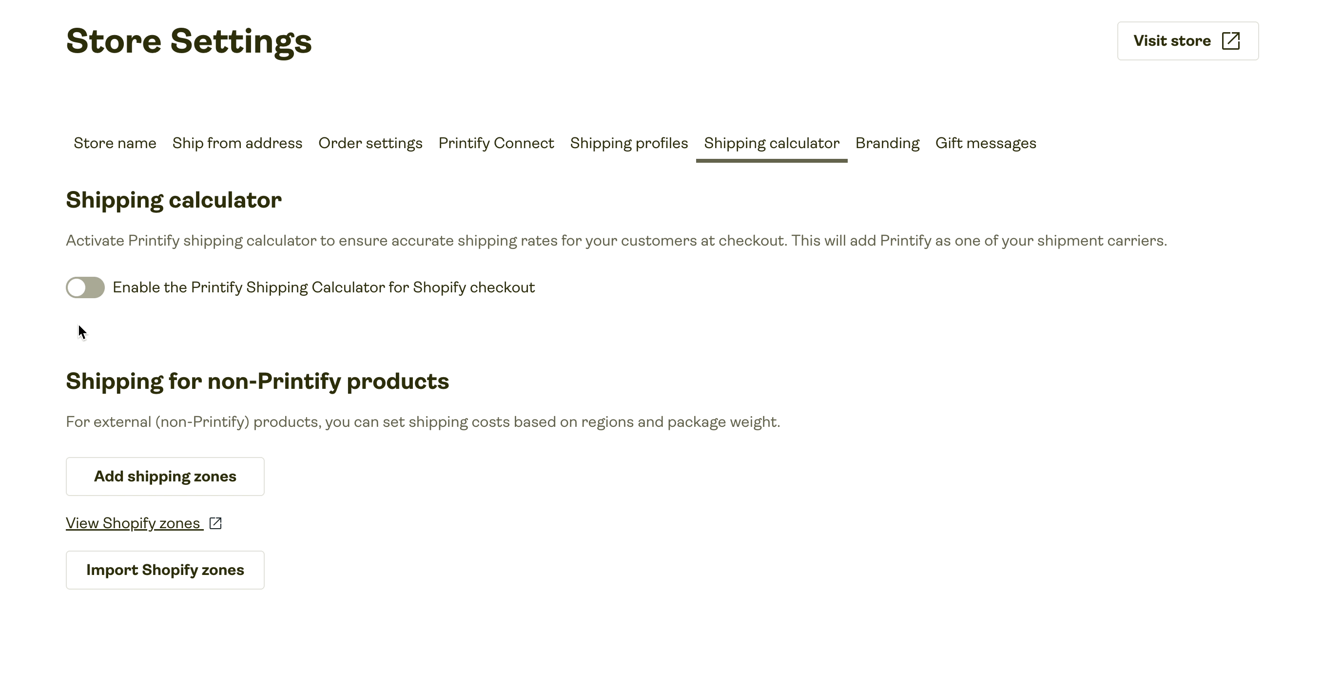 Enable the Shipping Calculator in Printify Enable the Shipping Calculator in Printify