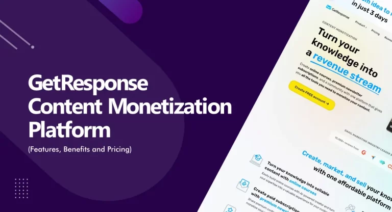 GetResponse Content Monetization Platform