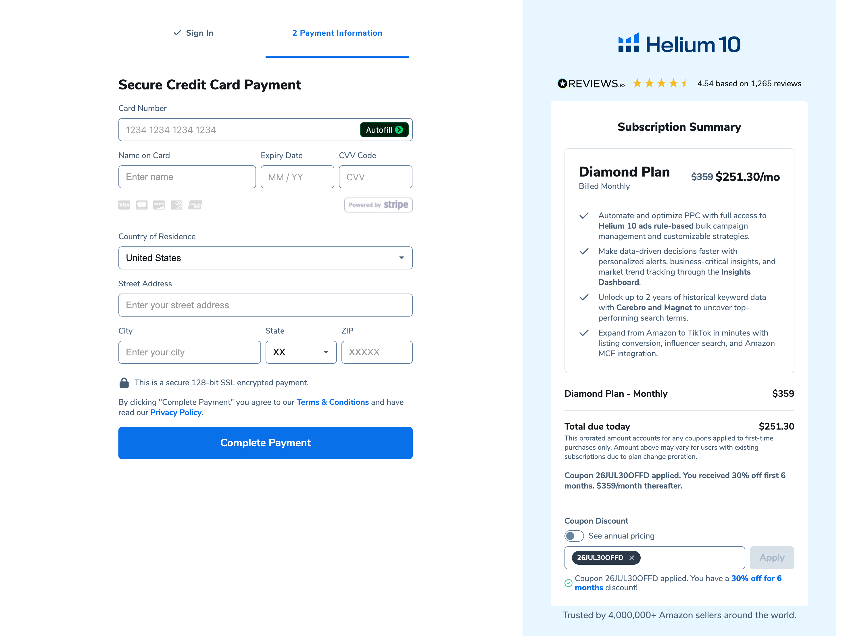 Helium 10 Diamond Plan Offer