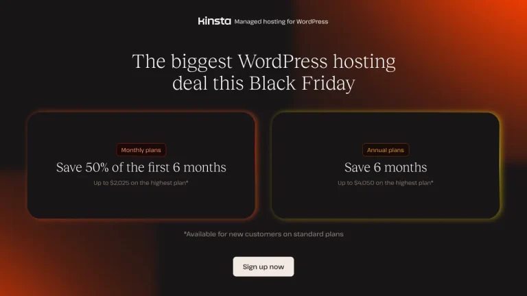 Kinsta Black Friday and Cyber Monday Deals