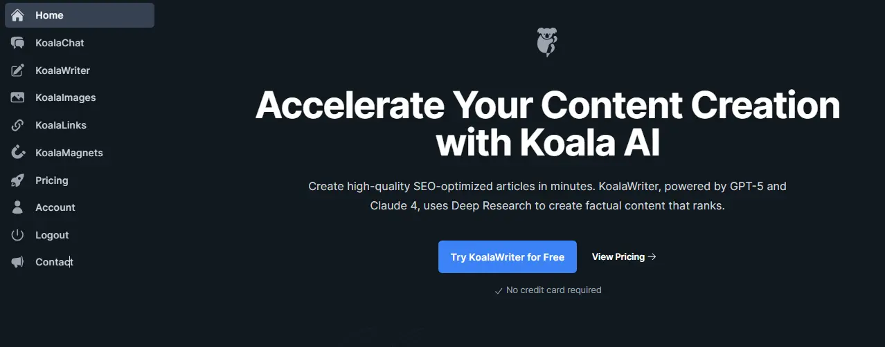 KoalaAI Writer Homepage Sellerboard Review
