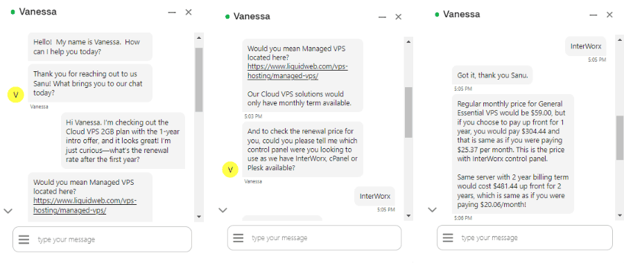 Liquid Web Chat Support