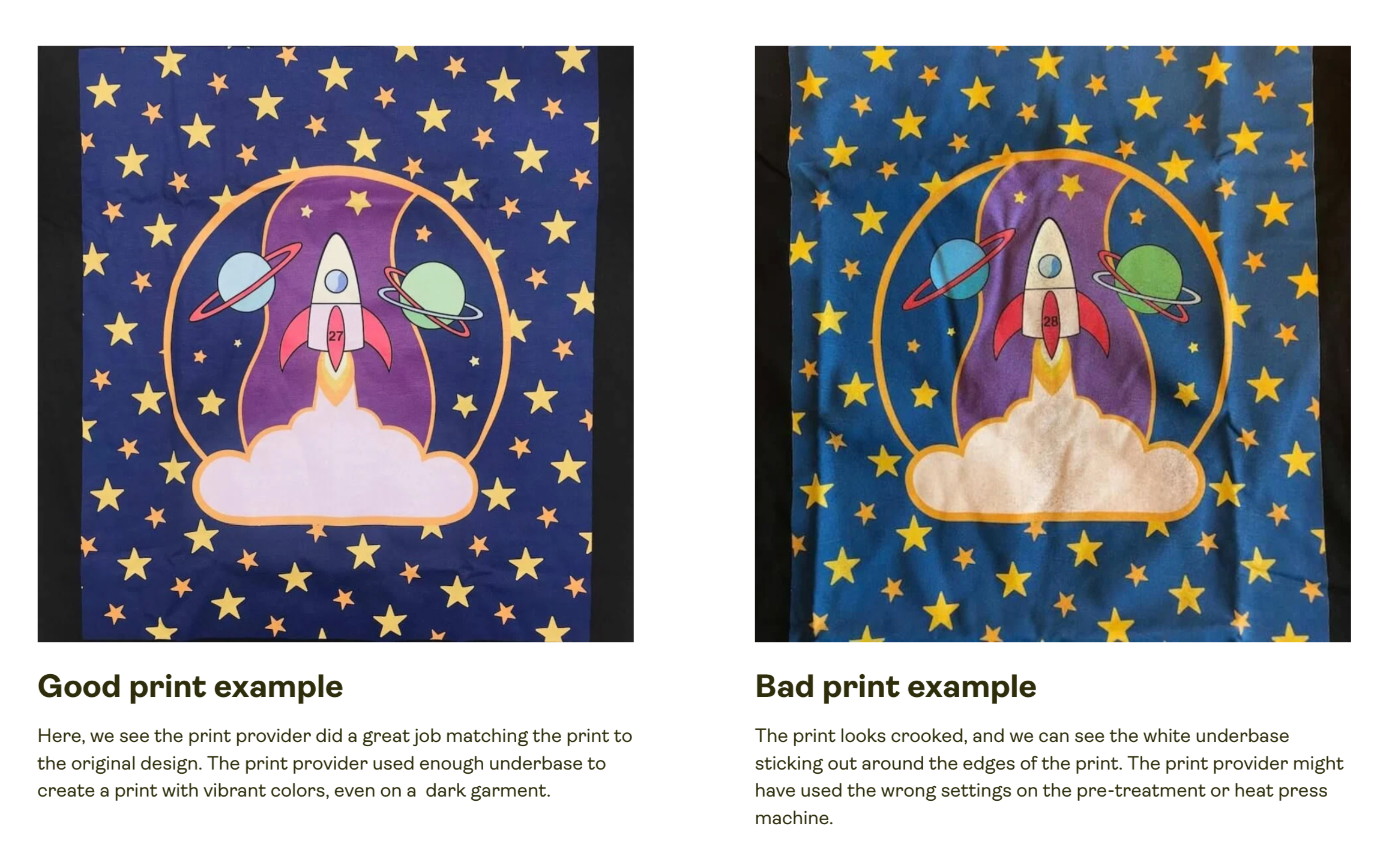 Print Quality Difference Print Quality Difference