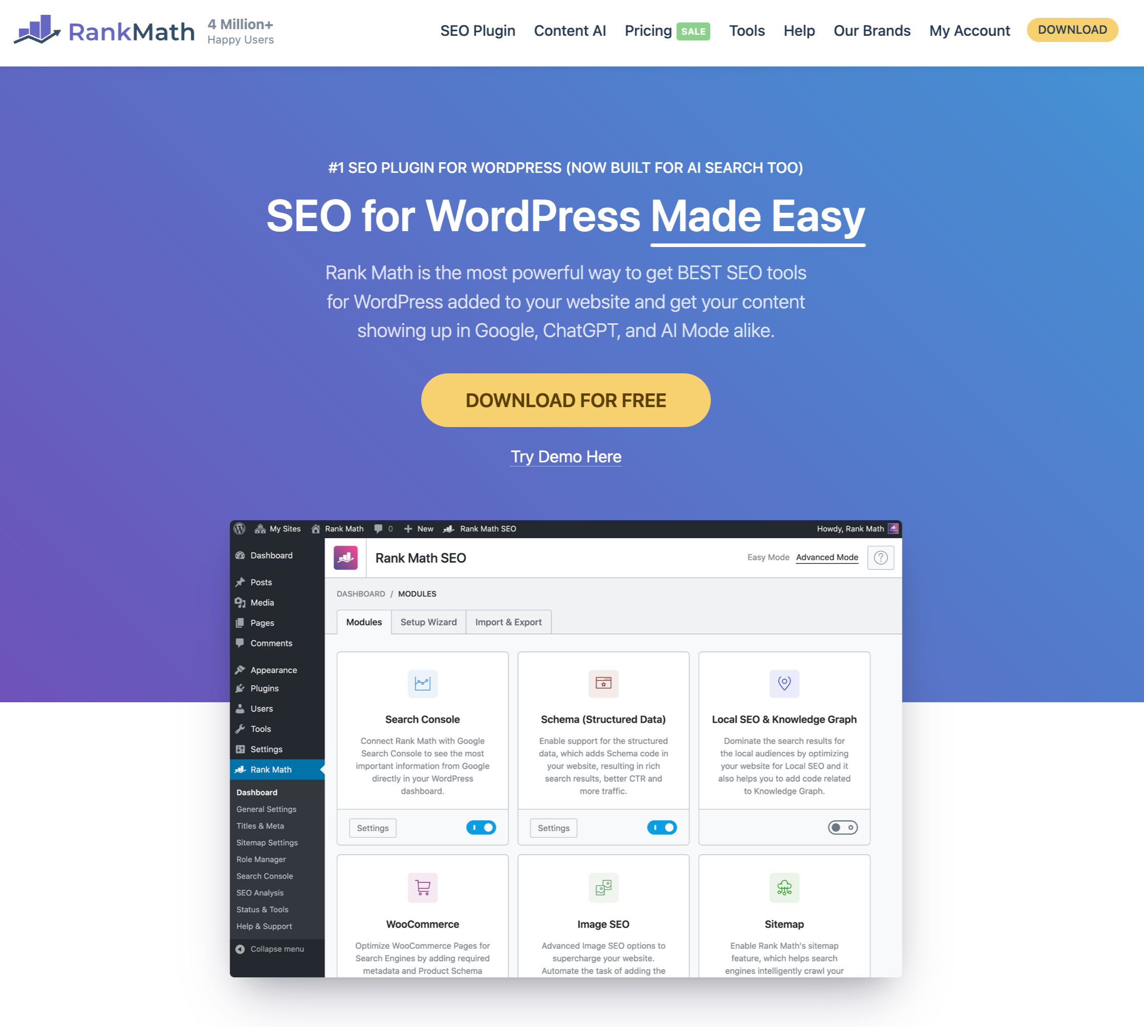 Rank Math New Home Yoast vs Rank Math vs All In One SEO