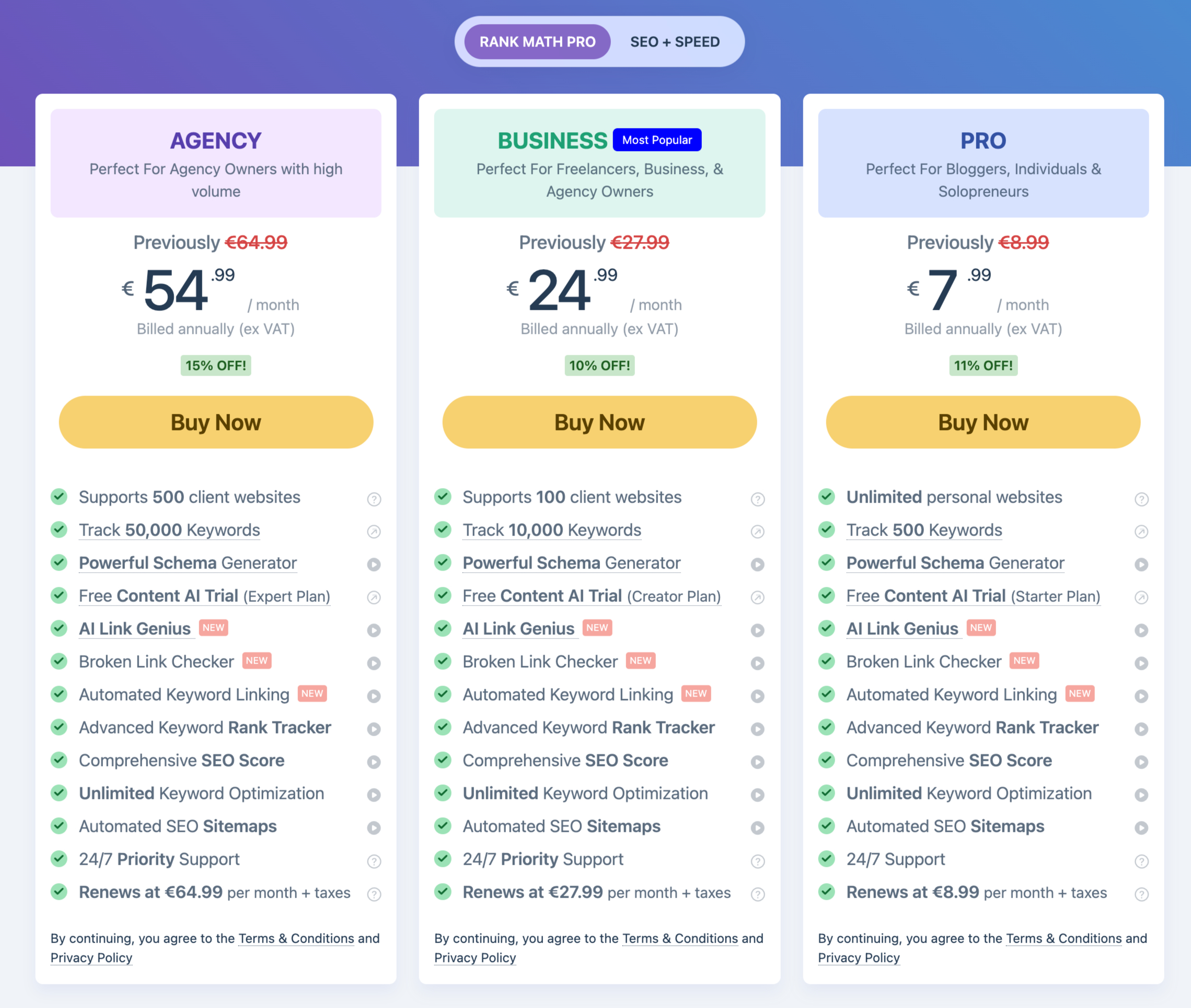 Rank Math New Plans Rank Math New Plans