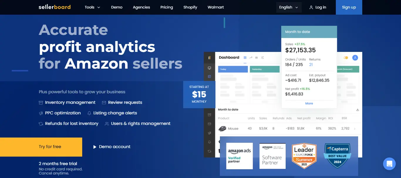 Sellerboard Homepage