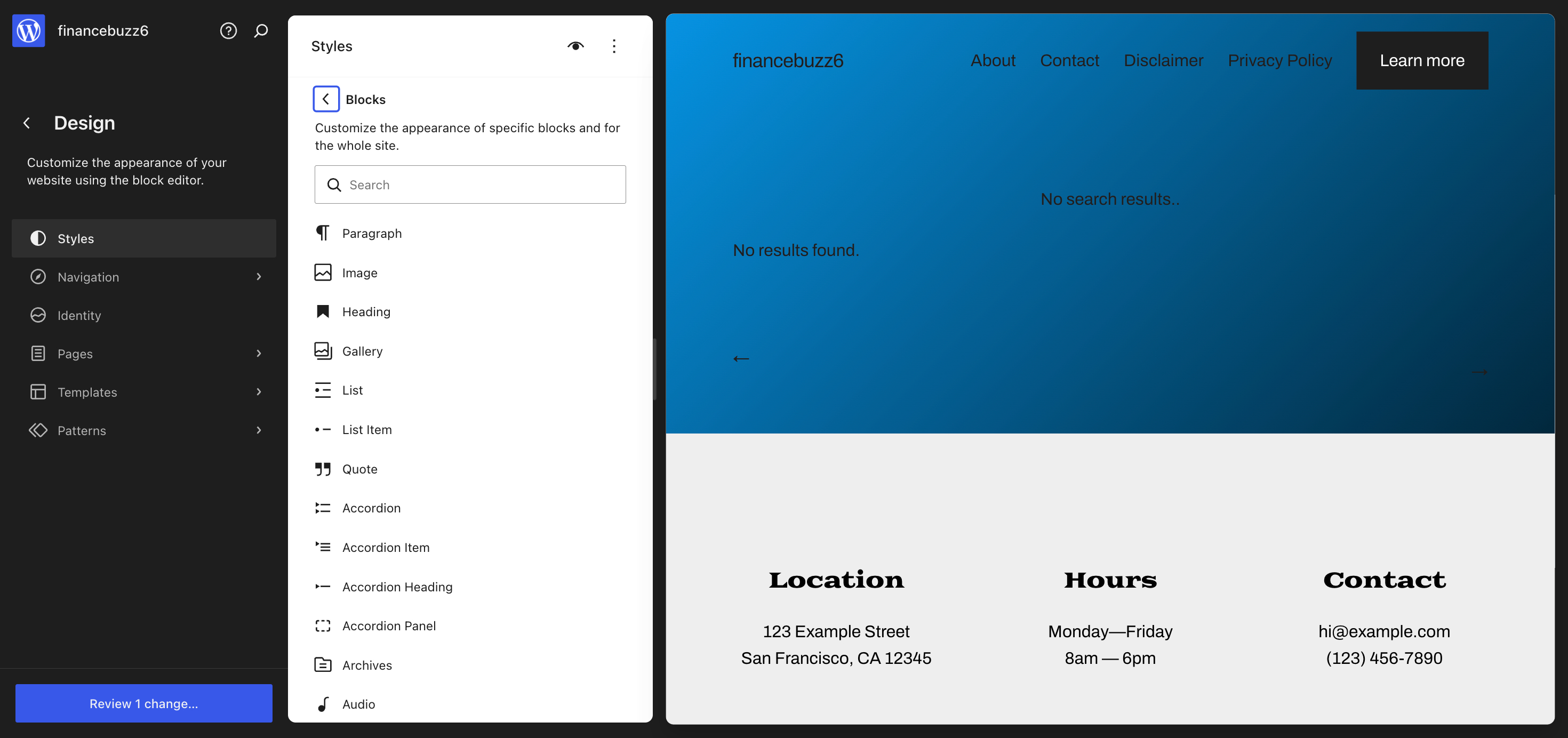 Site Customization