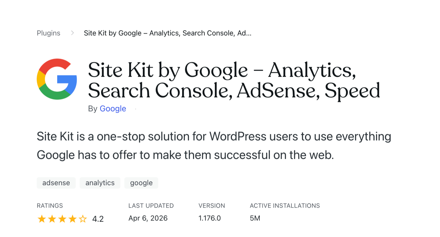 Site Kit by Google