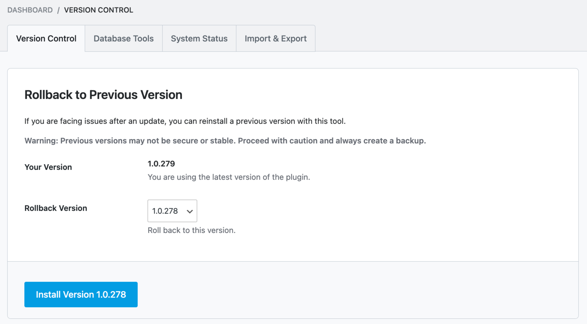Version Control RM Version Control RM