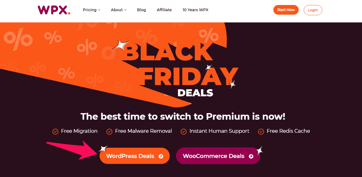 WPX Hosting Black Friday Deals Page WPX Hosting Black Friday Deals Page