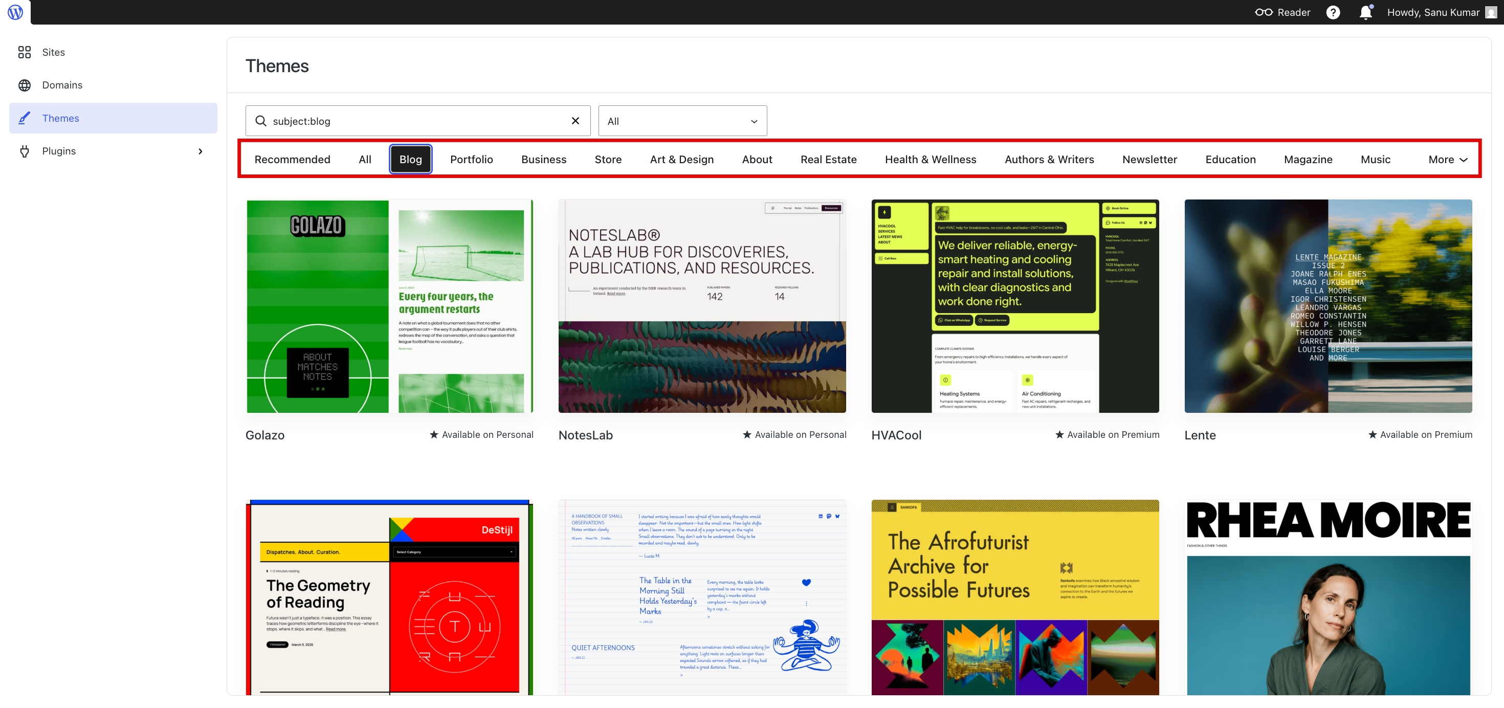 WordPress.com Themes